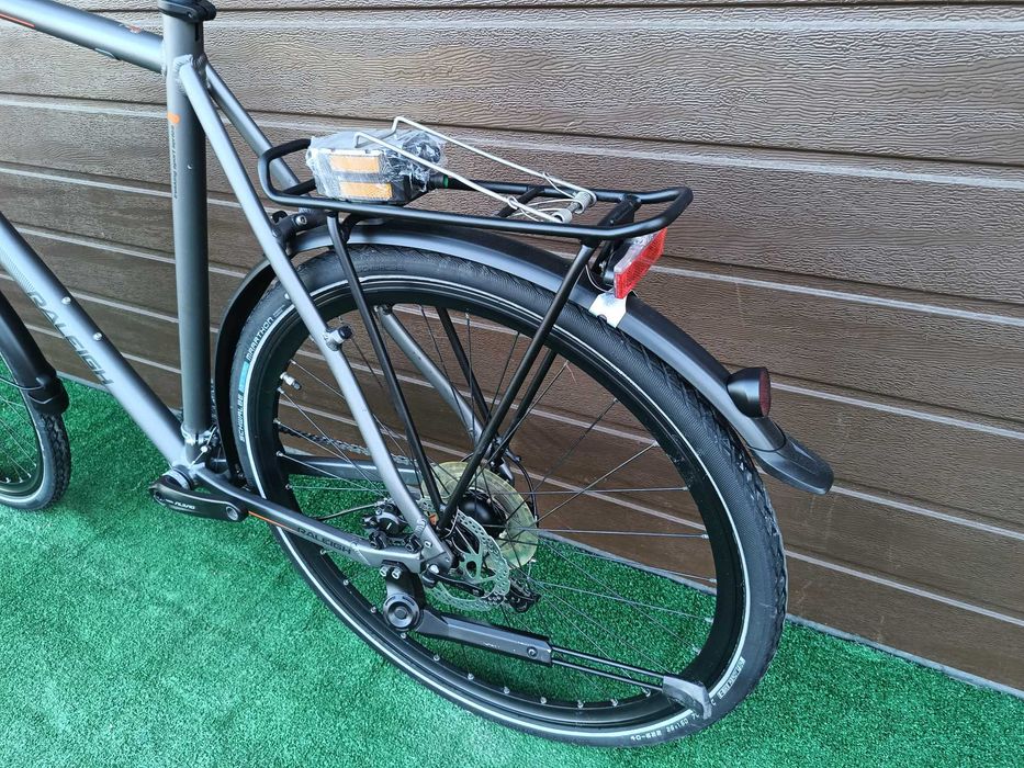 Rower 28" Raleigh 3x9 Alivio/Deore Hollowtech Hydraulika Dynamo Amortyzator Blokada Duża Rama