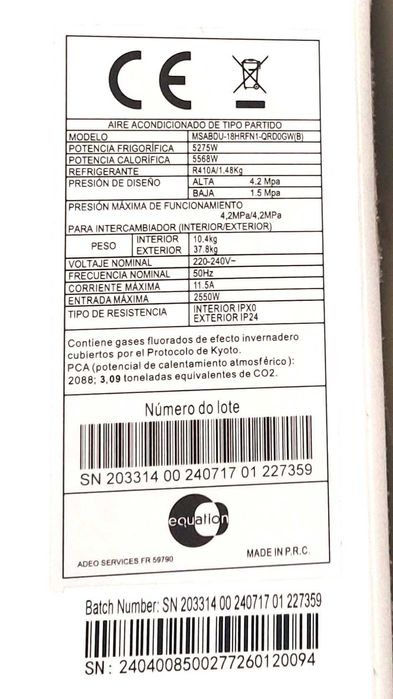 AC Air conditioner 18000 BTU