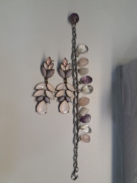 Conjunto pulseira mais brincos