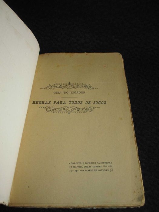 Livro Guia do Jogador Regras para todos os jogos 1913