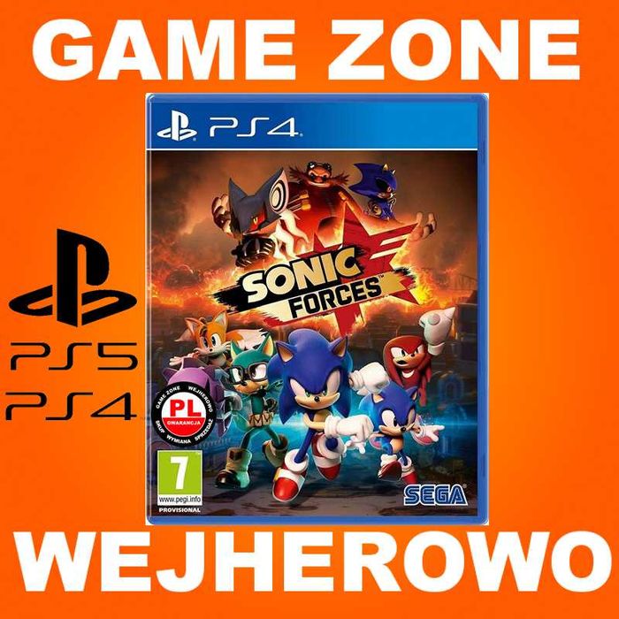 SONIC Forces PS4 + Slim + Pro + PS5 = PŁYTA PL = sklep Wejherowo