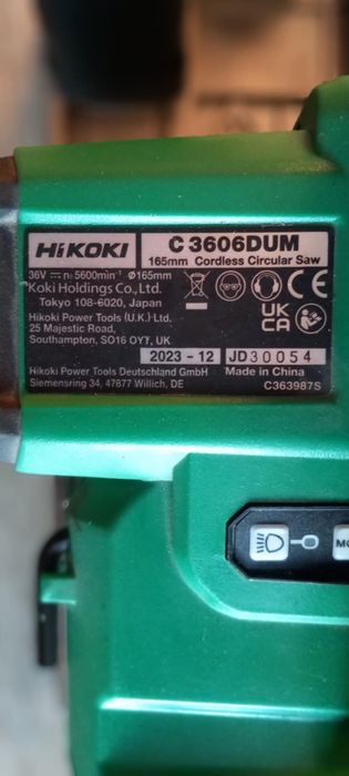 Hikoki C3606DUM Pilarka akumulatorowa tarczowa 165mm 36V