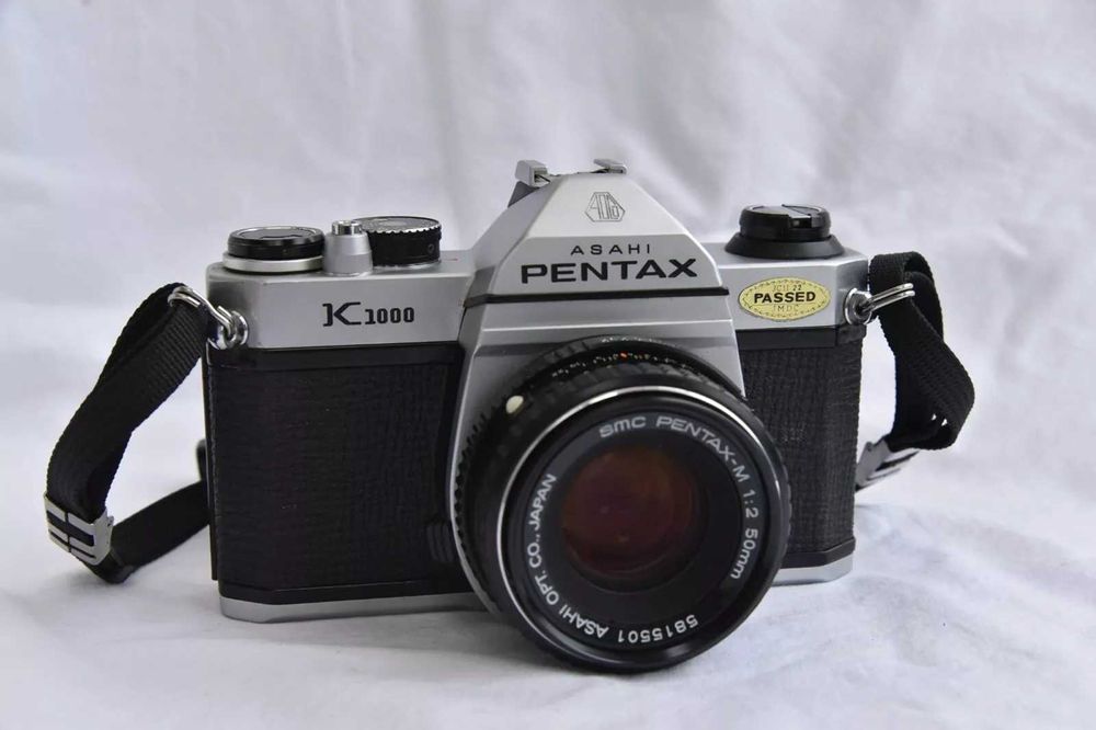 Máquina fotográfica de filme Pentax K1000 Lente Pentax f2 M de 50 mm