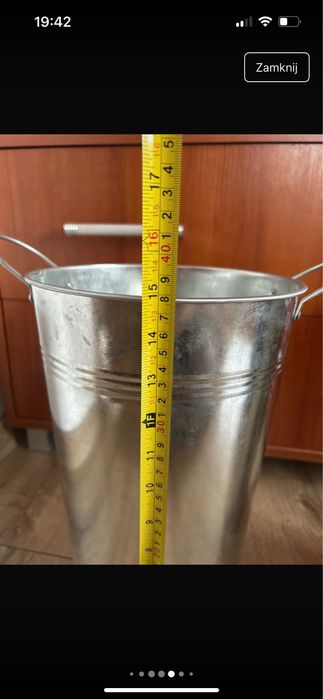 Wiadro donica metalowa ocynkowana