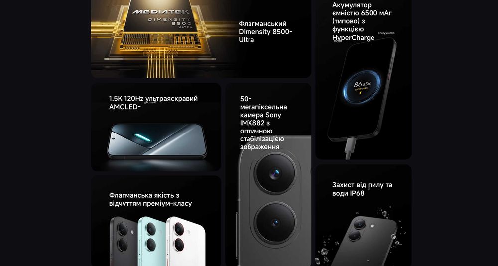 ••• POCO X8 Pro 512GB + Блок 100Вт всі кольори • Магазин • Гарантія • Чохли • Скло