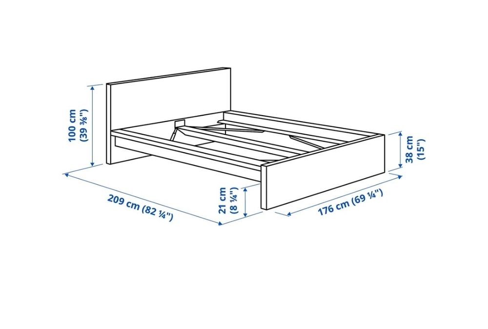 Cama Malm IKEA 1,70 x 2,00mt