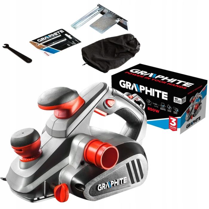 Graphite Strug Elektryczny Hebel Strugarka 59g678 850w Noże Worek 82mm