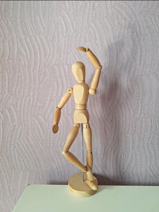 manekin drewniany, model, 30cm, do nauki rysowania