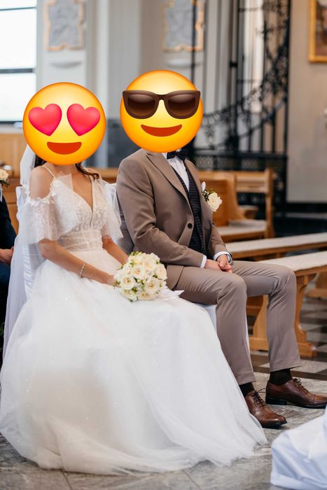 Suknia ślubna Rosie, rozmiar 34, ivory – stan idealny + welon gratis!