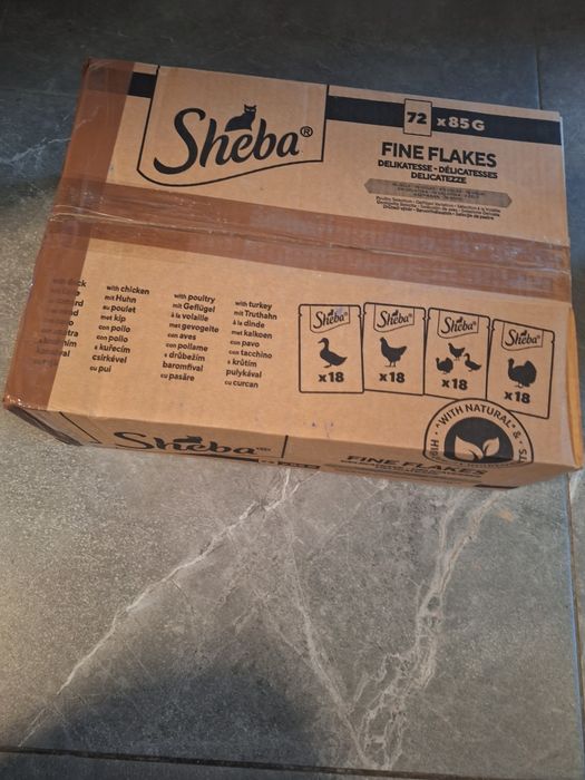 Sheba w saszetkach fine flakes delikatesse in jelly, 72 x 85 g, kaczka, kurczak, drób, indyk