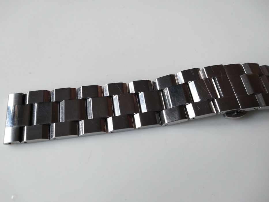 Bransoleta do zegarka stalowa pełne ogniwa 20 mm