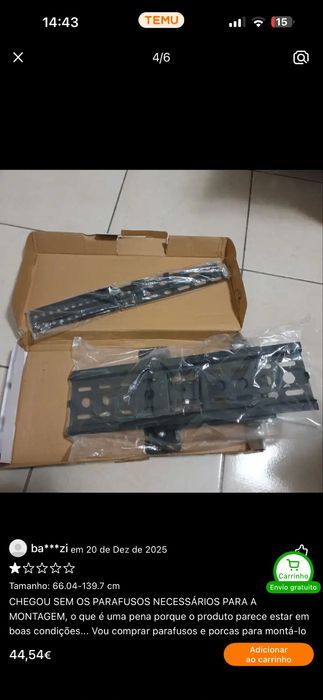 Suporte tv extensivel 26’’ a 55’’