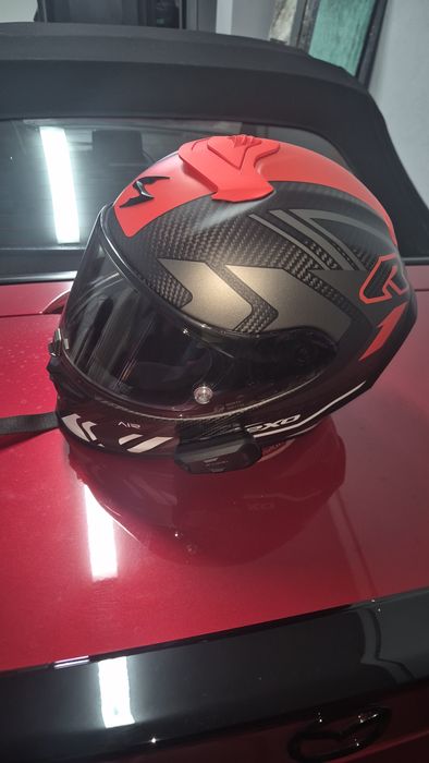 Capacete scorpion,  Ducati logo peak2.0,  blusão Alpinestars e Dainese