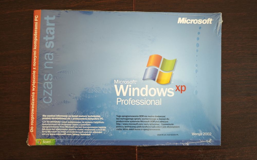 Microsoft Windows XP Professional PL SP3 Nowy