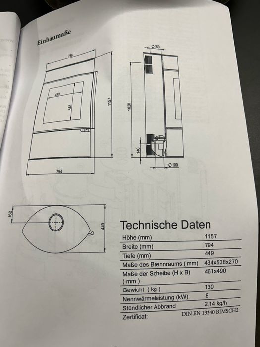 Kominek piec wolnostojący
