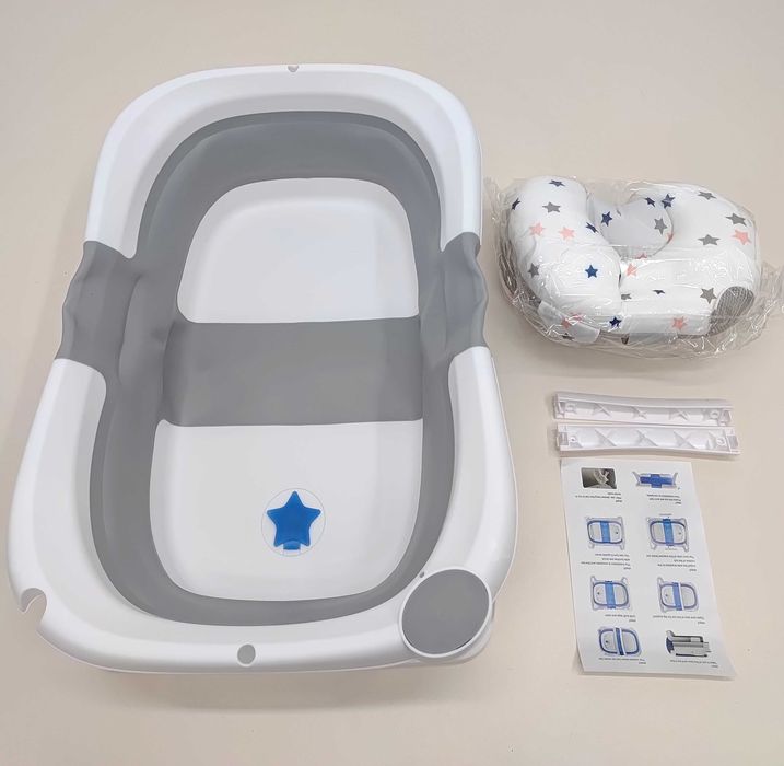 Wanienka składana Primabobo Compact z poduszką i termo-korkiem D159