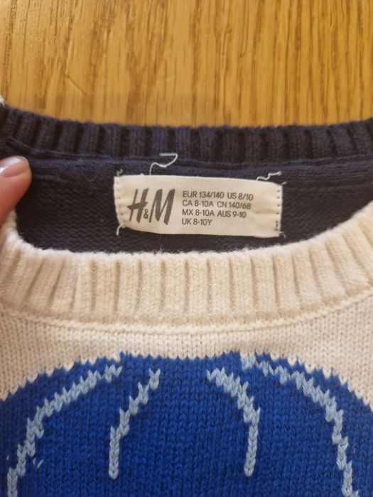 Sweter HM H&M rozm 134/140 idealny stan bawełna