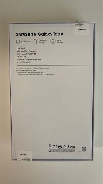 Планшет Samsung Galaxy Tab A 8.0" 2/32GB Wi-Fi Black (SM-T290NZKASEK)