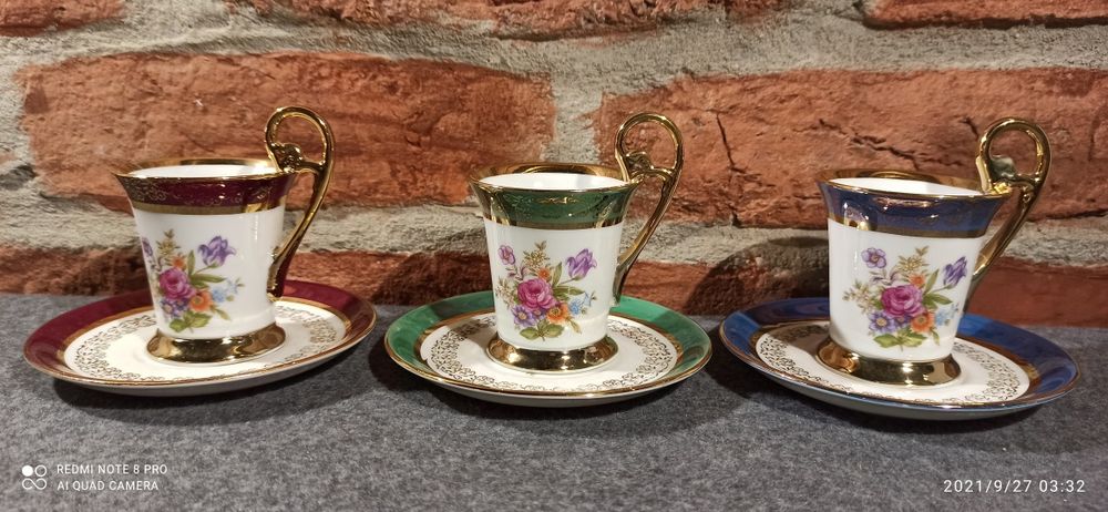 Porcelana KOLEKCJONERSKA DUO Mokka Złocenia