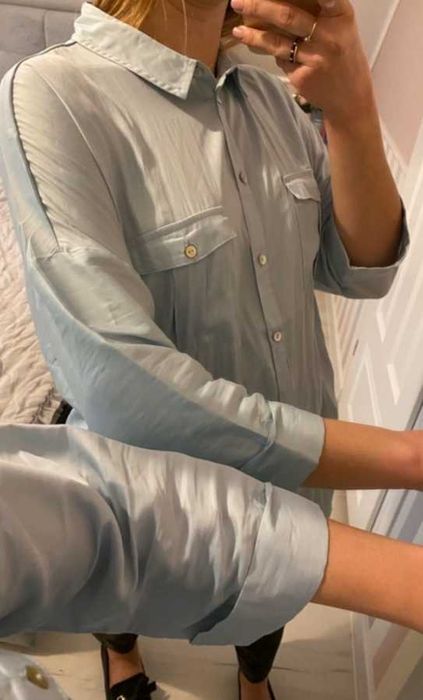 Zara śliczna błękitna koszula L