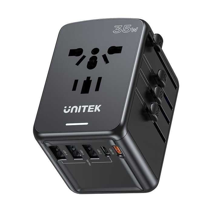 Ładowarka podróżna PD 35 W GaN QC 3.0 USBx3 + USB-Cx2 Unitek