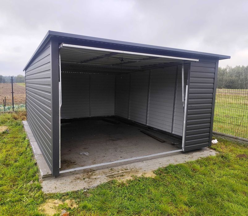 Garaż Drewnopodobny Standard 3x5 PROMOCJA!! Konstrukcja Ocynk