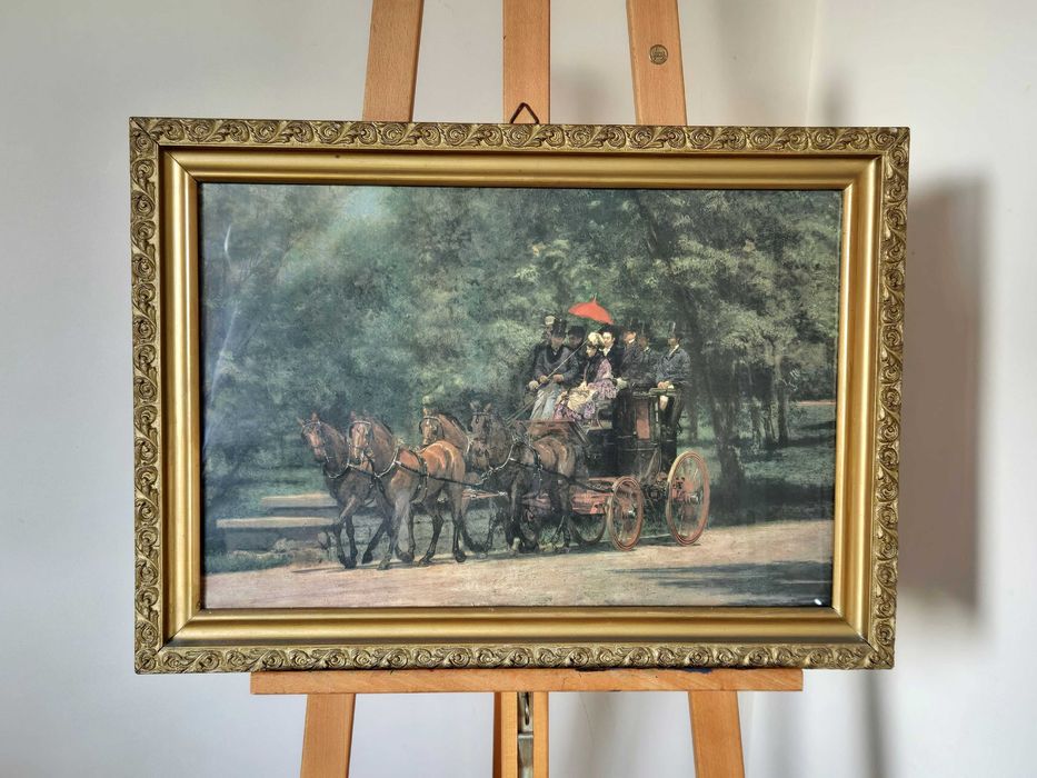 Obraz reprodukcja Thomas Eakins The Fairman Rogers zaprzęg konny PRL