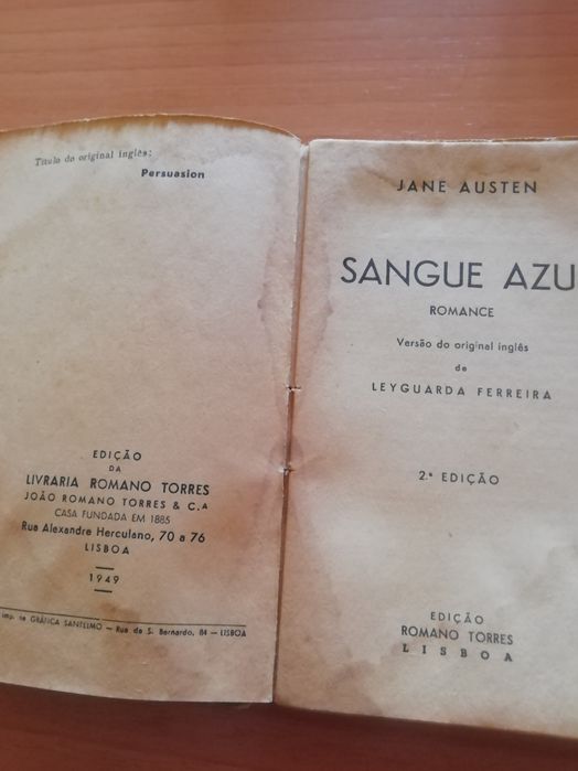 Lote de 3 livros antigos das Edições Romano Torres