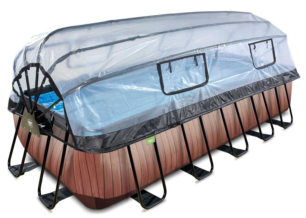 Басейн каркасний EXIT з куполом 540х250х122 см + тепловий насос