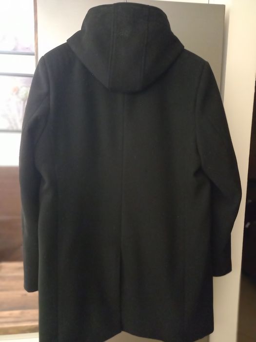 Płaszcz kurtka czarna M-L 182 cm  elegancki młodzieżowy Jak Nowy