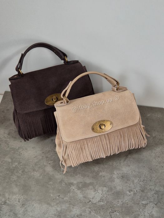 Замшева сумка з бахромою, satchel bag, сумка портфельчик. Замшевая сумка с бахромой, сумки Италия