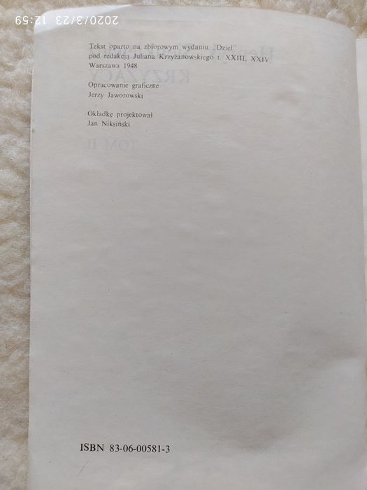 KRZYŻACY Henryk Sienkiewicz tom II Państwowy Instytut Wydawniczy