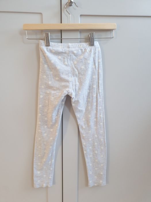 Szare legginsy spodnie w kropki 122 128 H&M