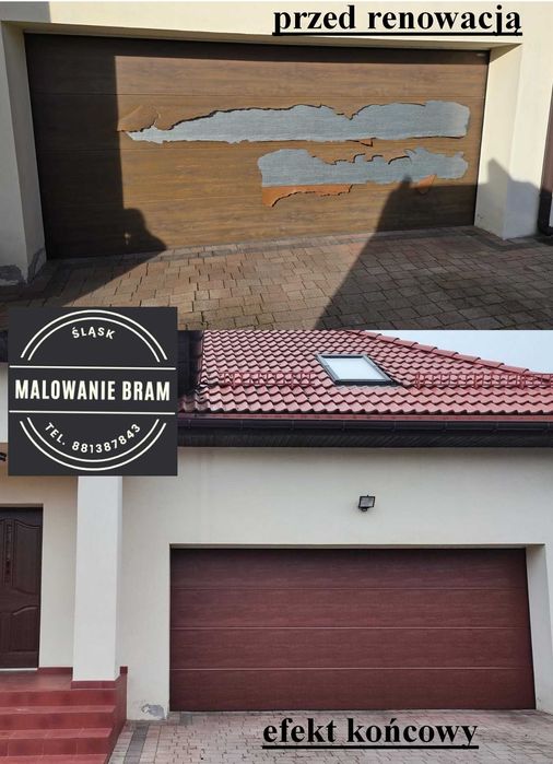 Malowanie BRAMA garażowa naprawa RENOWACJA serwis Wiśniowski Normstahl