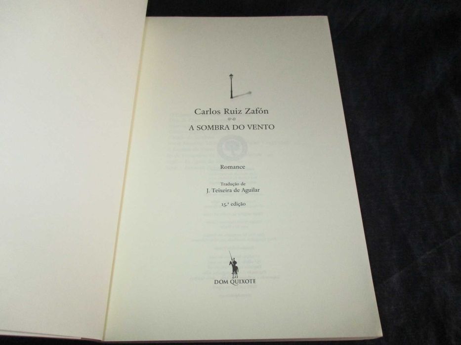 Livro A Sombra do Vento Carlos Ruiz Zafón