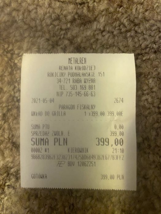 Wklad do grilla murowanego
