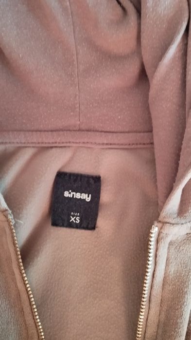 Bluza welurowa brązowa