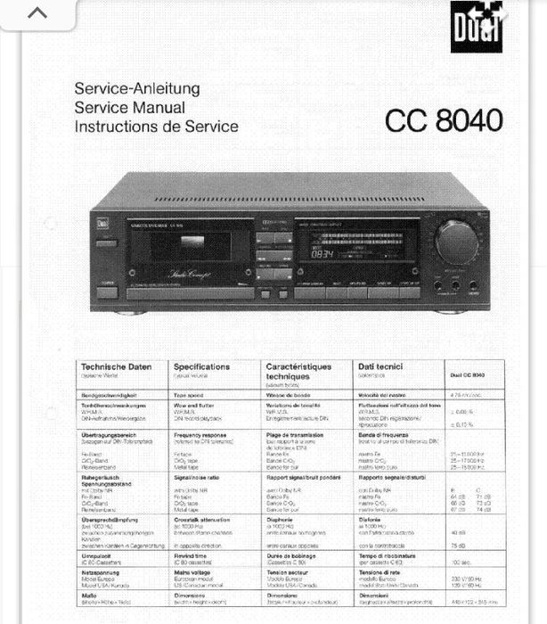 Dual CC 8040 Studio Concept кассетная дека