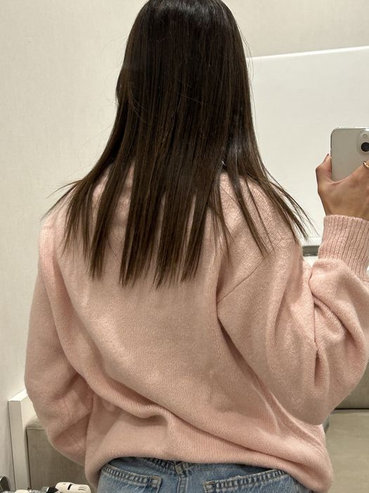 Camisola de malha cor-de-rosa Zara