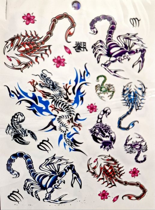 Zestaw XXL tatuaży dla dzieci zmywalne tymczasowe