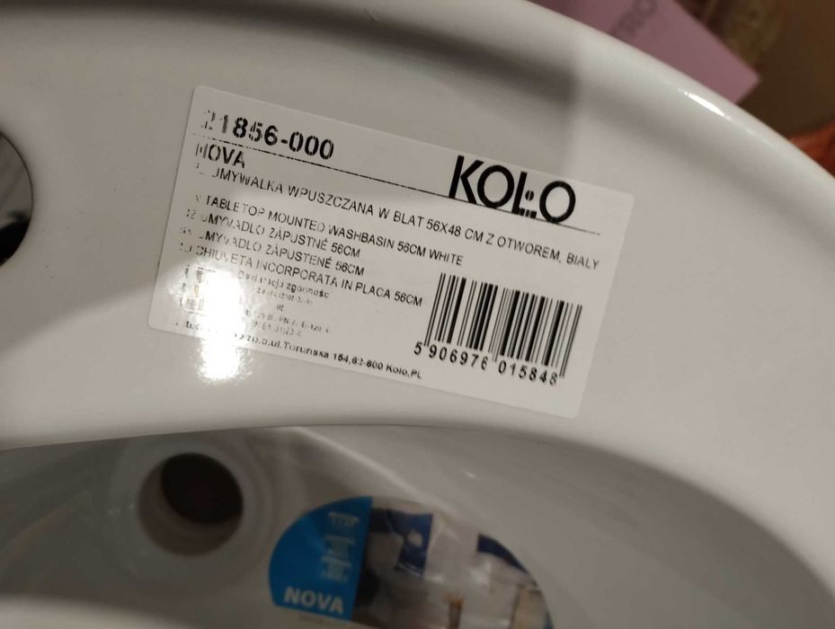 Nowa nieużywana Umywalka Koło wpuszczana w blat 56x48