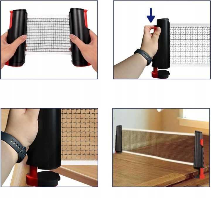 Ping Pong Tenis Stołowy NOWE!! ZESTAW 2X Paletki Rakietki Siatka Piłeczki