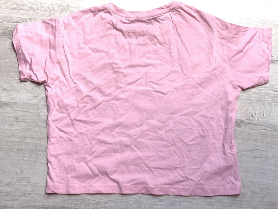 Koszulka i legginsy H&M 134 jasnoróżowe