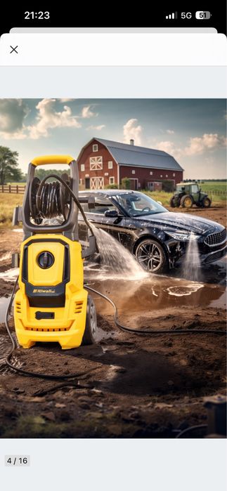 Керхер Електрична мийка високого тиску 150 бар з аксесуарами Riwall PRO REPW 155 SET
