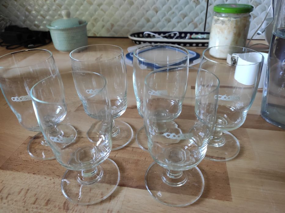 Kieliszki szklanki społem PRL zabytek vintage
