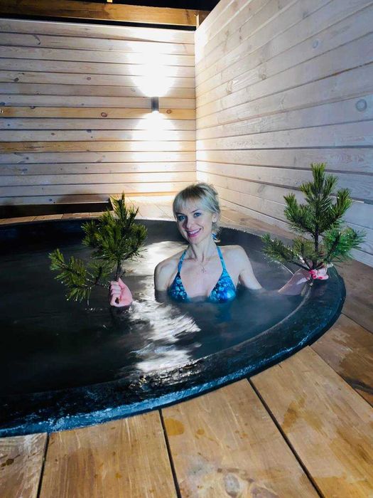 Аренда карпатского чана с беседкой и домиком отдыха, баня на дровах