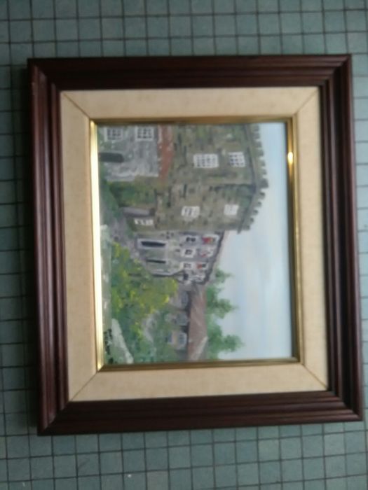 2 Pinturas a óleo e pastel como novas com moldura assinadas