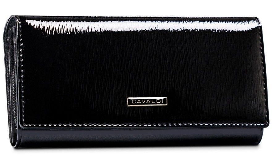 duży portfel damski ze skóry naturalnej na zatrzask - 4u cavaldi