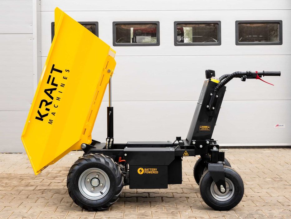 Elektryczne WOZIDŁO kołowe 500 kg NOWE 2025 Wysyp HYDRAULICZNY Wysyłka