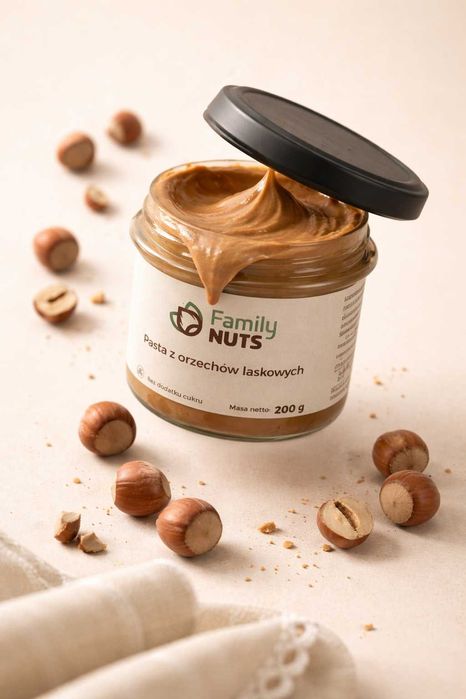 Pasta z orzechów laskowych prażonych 100%